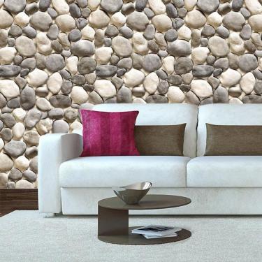 Imagem de Papel De Parede Pedra Praia Autocolante Lavavel Sala Quarto