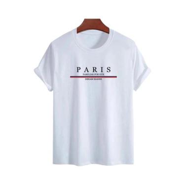 Imagem de Moletom Masculino Com Estampa Paris, Corte Solto, Casual, Gola Redonda