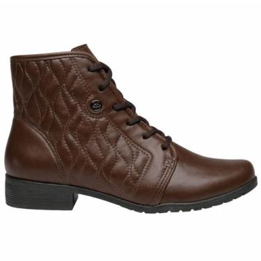 Imagem de Bota Coturno Feminino Dakota Almeria com Salto Baixo D2181, Café, 37