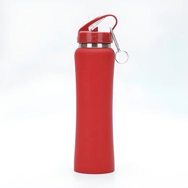 Imagem de Garrafa Térmica De Bico Canudo Chaveiro 750ml Aço Inox vermelho