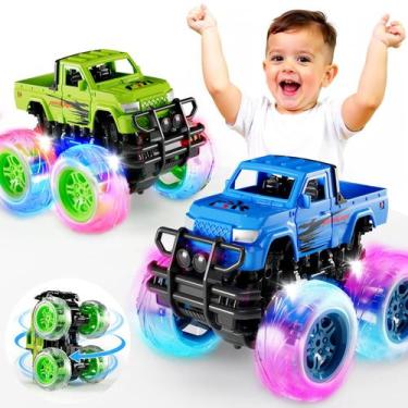 Imagem de Brinquedo Monster Trucks iValea com rodas iluminadas para crianças de 