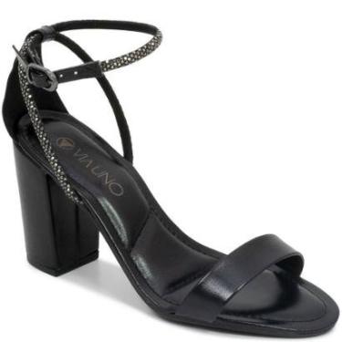Imagem de Sandália Brilho Salto Bloco Calcanhar Fechado Via Uno 874010-Feminino