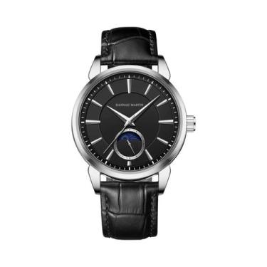 Imagem de Relógio De Luxo Masculino Em Quartzo Dourado E Preto 41mm Com Mostrado