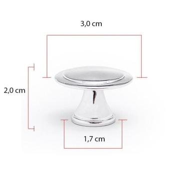 Imagem de Puxador Redondo Flor Em Metal Móveis Kit 10 Unidade Puxador