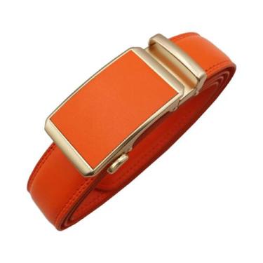 Imagem de Cinto Masculino De Luxo Em Couro Genuíno Preto Com Fivela Automática P