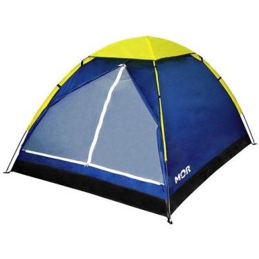 Imagem de Barraca De Camping 3 Pessoas Azul Impermeável C/ Bolsa Mor