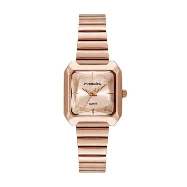 Imagem de Relogio Mondaine Feminino Ref: 32584lpmvre3 Retangular Rosé