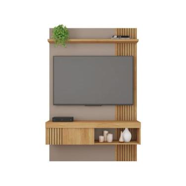 Imagem de Painel Home p/ TV até 45 Pol Jade Ripada 120x183cm Buriti/Fendi - Caem