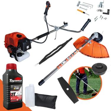 Imagem de Máquina de Cortar Grama á Gasolina GRHB-430 Terra 43cc 1,7Hp Roçadeira Bipartida + ÓLEO TOYAMA 2T