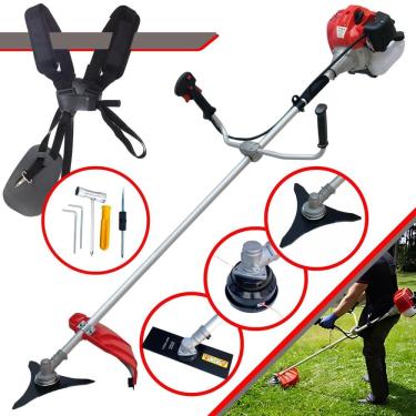 Imagem de Roçadeira À Gasolina Anmax CG430-P TB Motor 2T 43cc 2HP de Potência 9.000rpm Robusta Com Carretel de Nylon + Faca 2 Pontas + Faca 3 Pontas