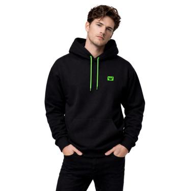 Imagem de Moletom Masculino Canguru com Capuz Flanelado Estampado Relaxado Casual Inverno Confortável-Masculino