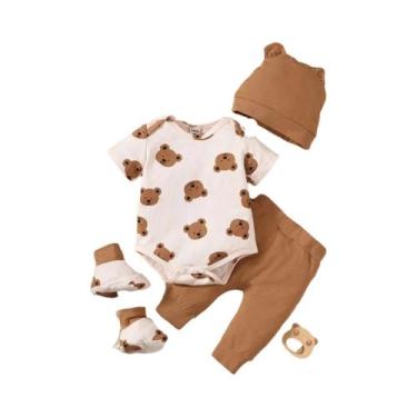 Imagem de Conjunto de Roupas para Bebê Recém-Nascido (0-9 Meses) - Macacão e Cal