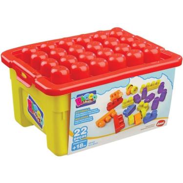 Imagem de Brinquedo p/Montar Box Block com 22 pçs - Dismat