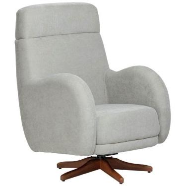 Imagem de Poltrona de Amamentação Com Balanço Giratória Ternura D02 Linho Verde 