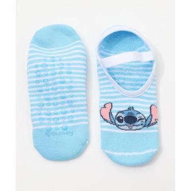 Imagem de Meia Sapatilha Feminina Antiderrapante Stitch Disney A-73342, 34/39, A