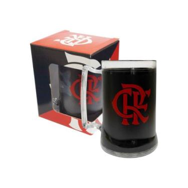 Imagem de Caneca Congelável Flamengo Acrílico com Gel Térmica 400ml Licenciado F