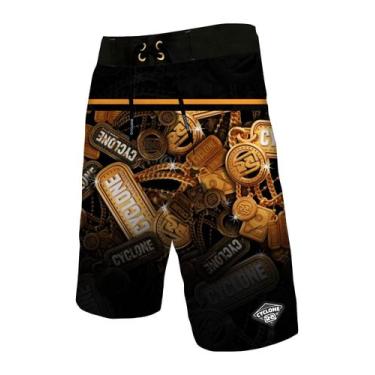 Imagem de (LANÇAMENTO) Bermuda Cyclone Água Stretch Long Gold Chains, Preto, 42