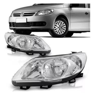 Imagem de Par farol gol voyage saveiro g5 2009 10 11 12 duplo cromado - BBS ZEEN