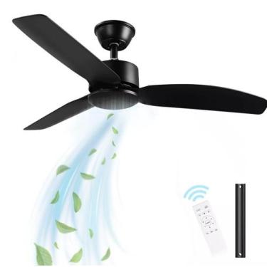 Imagem de Ventilador de Teto Preto 42 para Sala e Quarto  Silencioso e Econômico