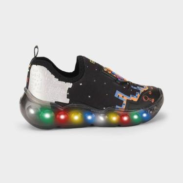 Imagem de Tênis Infantil de Luz Bibi Roller Celebration 3.0 Preto-Masculino