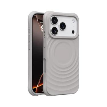 Imagem de Capa De Carregamento Sem Fio Magsafe Para iPhone, Silicone Com Efeito 