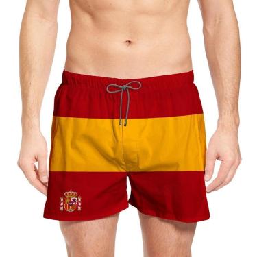 Imagem de Short Masculino Estampa Espanha Copa Praia Academia Treino-Masculino
