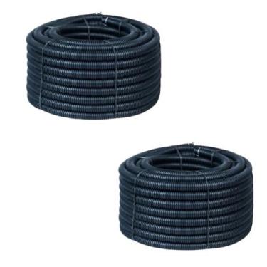 Imagem de Kit 2 Conduite Corrugado 1.1/4 50m 32mm Preto Guia Leve - MARELAGO