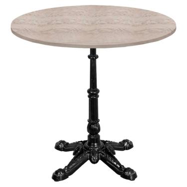 Imagem de Base de Mesa Apus em Ferro Preto 75 cm (Alt) Tampo MDP Redondo Castanheira 70cm (Larg)...