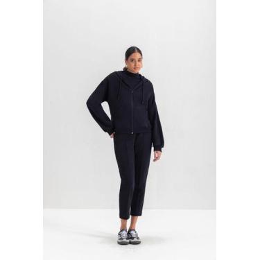Imagem de Jaqueta moletom feminino Essendi, G, Preto