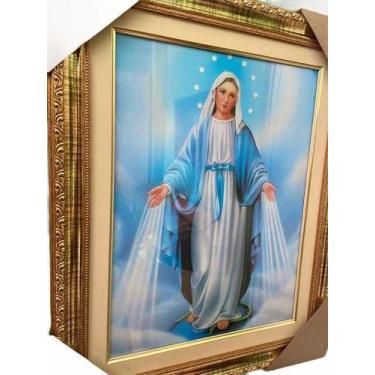 Imagem de Quadro Decorativo Nossa Senhora Das Graças 40x50c - SANTISSIMA, Azul