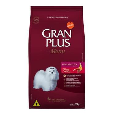 Imagem de Ração GranPlus Cães Portes Mini e Pequeno Carne & Arroz 15Kg