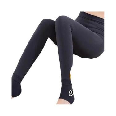 Imagem de Leggings Femininas De Cintura Alta, Aquecidas E Espessas Para O Invern