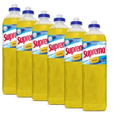 Imagem de Kit Com 8 Detergente Lava Louças Cozinha Liquido Suprema Neutro 500ml