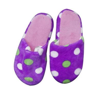 Imagem de Pantufa adulto de poliester macia - Eu Quero Presentear, Roxo