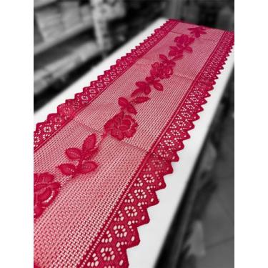 Imagem de Caminho ,Trilho,Passadeira de Renda 1.97 MT X 0,52CM - Branyl, Rosa