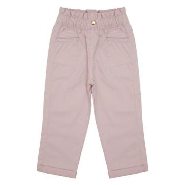 Imagem de Calça Infantil Look Jeans Clochard Sarja Rosa, 01