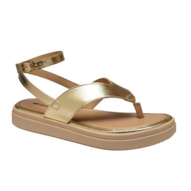 Imagem de Sandália  feminina flatform mississipi original dakota, Ouro light, 35