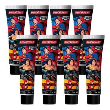 Imagem de Kit 8 Pasta de Dente Infantil Gel com Flúor 50g Heróis DC Liga da Just