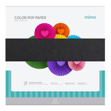 Imagem de Papel Color Pop Preto Absoluto Mimo - 30,5 x 30,5 cm - 180 gr - 25 und