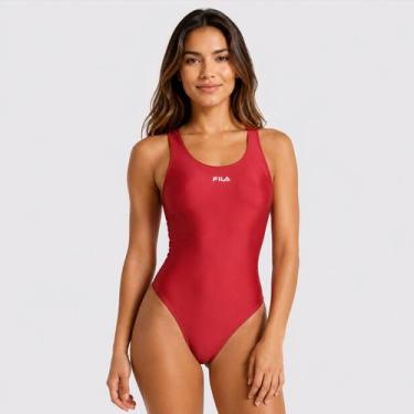 Imagem de Maiô Fila Tri Logo II Feminino Vermelho, M