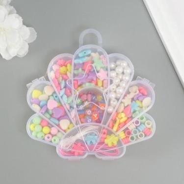 Imagem de Kit Pulseiras de Miçangas Infantil Fio Nylon Concha 270 unid - Minutob