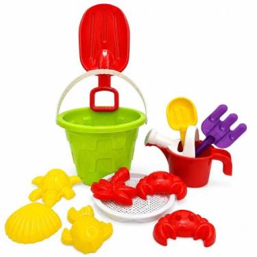Imagem de Balde De Praia Infantil Com Acessórios Kit Completo - Corpo Dourado Mo