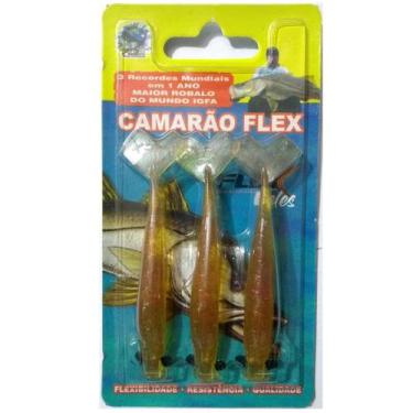 Imagem de Isca Camarão Artificial Flex de 8cm - modelo FAT e SLIM - Flex Iscas A