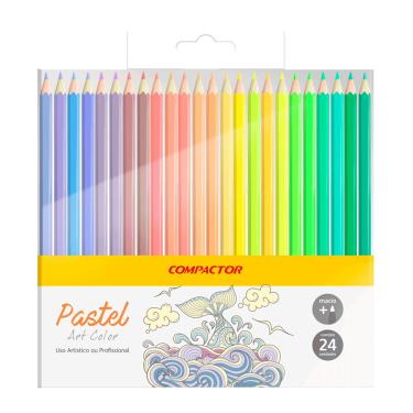 Imagem de Lápis de Cor Compactor Art Color Pastel com 24 Cores