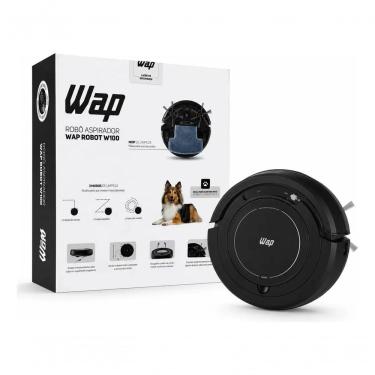 Imagem de Robô Aspirador WAP W100 17W 100 Limpeza Aleatória e em Espiral Preto Bivolt