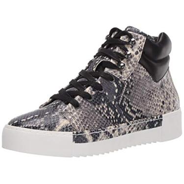 Imagem de Cecelia New York Silow Tênis de couro plataforma com cadarço bege natural cobra, Cobra natural preto/branco, 6.5