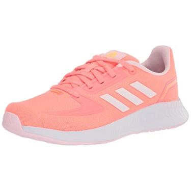 Imagem de adidas Tênis de corrida unissex infantil Runfalcon 2.0, Vermelho/branco/rosa, 5 Big Kid