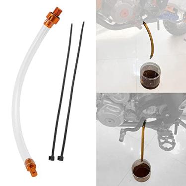 Imagem de NICECNC Ferramenta de drenagem para troca de óleo laranja compatível com KTM 125 250 300 400 500 525 530 SX SX-F EXC EXC-F XC XCF XCW TPI Seis dias 1998-2022 Husqvarna TE 125 150 250 300 449 FE 2 FE 50 35 0 450, veja montagem