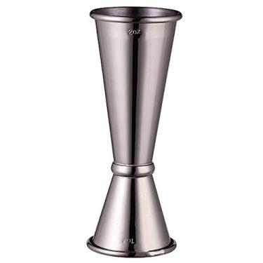 Imagem de Yajun Coqueteleira de aço inoxidável para copos de vinho, copo duplo de medição para bar em casa, bar, festa, bar, acessórios de 30/60 ml, preto