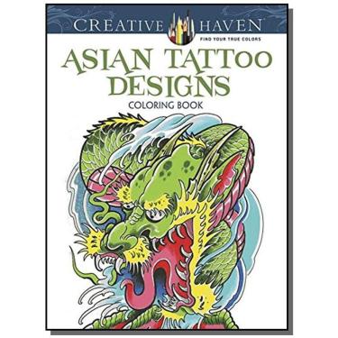 Imagem de Asian Tattoo Designs - Creative Haven Coloring Boo